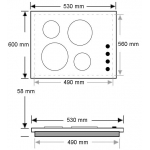 Fisher & Paykel 飛雪 CE604DTB1 60厘米 嵌入式4頭電陶爐